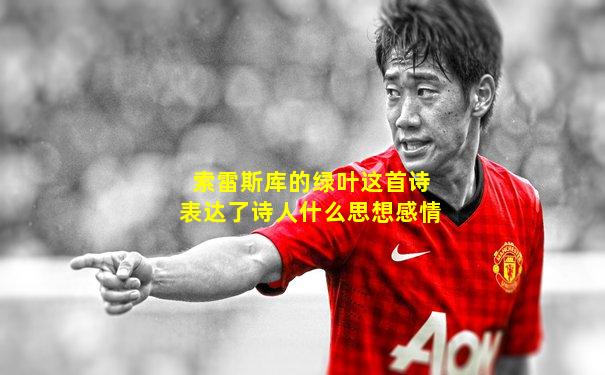 索雷斯库的绿叶这首诗表达了诗人什么思想感情